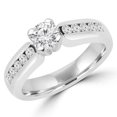 thumbnail image 1 of MD160229-3.25 0.8 CTW Round Cut Diamond Fashion Engagement Ring in 18K White Gold, Size 3.25, 1 of 1