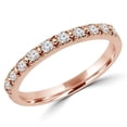 thumbnail image 1 of MD160274-3.5 0.25 CTW Round Diamond Semi-Eternity Anniversary Band Ring in 14K Rose Gold, Size 3.5, 1 of 1