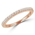 thumbnail image 1 of MD160276-5.5 0.25 CTW Round Cut Diamond Semi-Eternity Anniversary Band Ring in 14K Rose Gold, Size 5.5, 1 of 1