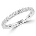 thumbnail image 1 of MD170165-5.75 0.6 CTW Round Diamond Semi-Eternity Wedding Band Ring in 14K White Gold - 5.75, 1 of 1