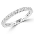 thumbnail image 1 of MD170165-7.5 0.6 CTW Round Diamond Semi-Eternity Wedding Band Ring in 14K White Gold - 7.5, 1 of 1