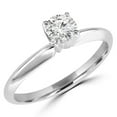 thumbnail image 1 of MD170197-4.75 0.4 CT Round Diamond Solitaire Engagement Ring in 14K White Gold - Size 4.75, 1 of 1