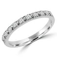 thumbnail image 1 of MD170320-6.25 0.25 CTW Round Diamond Semi-Eternity Wedding Band Ring in 14K White Gold, Size 6.25, 1 of 1