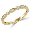 thumbnail image 1 of MD170429-3.5 0.25 CTW Round Diamond Semi-Eternity Wedding Band Ring in 14K Yellow Gold - Size 3.5, 1 of 1