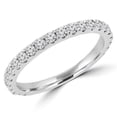 thumbnail image 1 of MD170434-4.5 0.375 CTW Round Diamond Semi-Eternity Wedding Band Ring in 14K White Gold - Size 4.5, 1 of 1