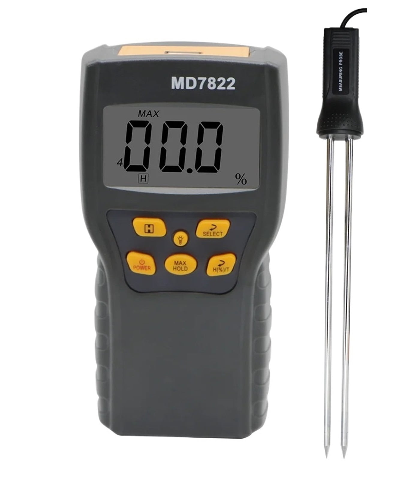 MD7822 Grain Moisture Meter Digital LCD Display Grain Hygrometer Thermometer Humidity Temperature Tester For Wheat Corn Rice ,Tool