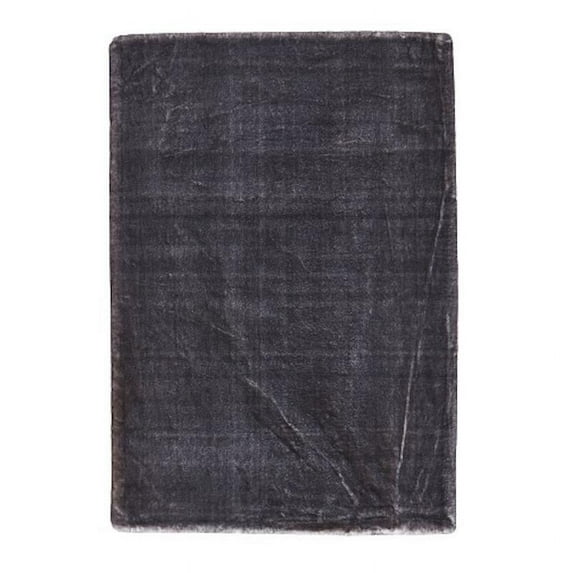 MDA Home Amore Shag 5'x8' Transitional Fabric Area Rug in Brown/Black