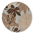thumbnail image 1 of MDA Home Glamour Brown/Gray/Red Polypropylene Area Rug - 8'1" Round, 1 of 3