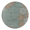 thumbnail image 1 of MDA Home Glamour Teal/Cream/Brown Polypropylene Area Rug - 8'1" Round, 1 of 3