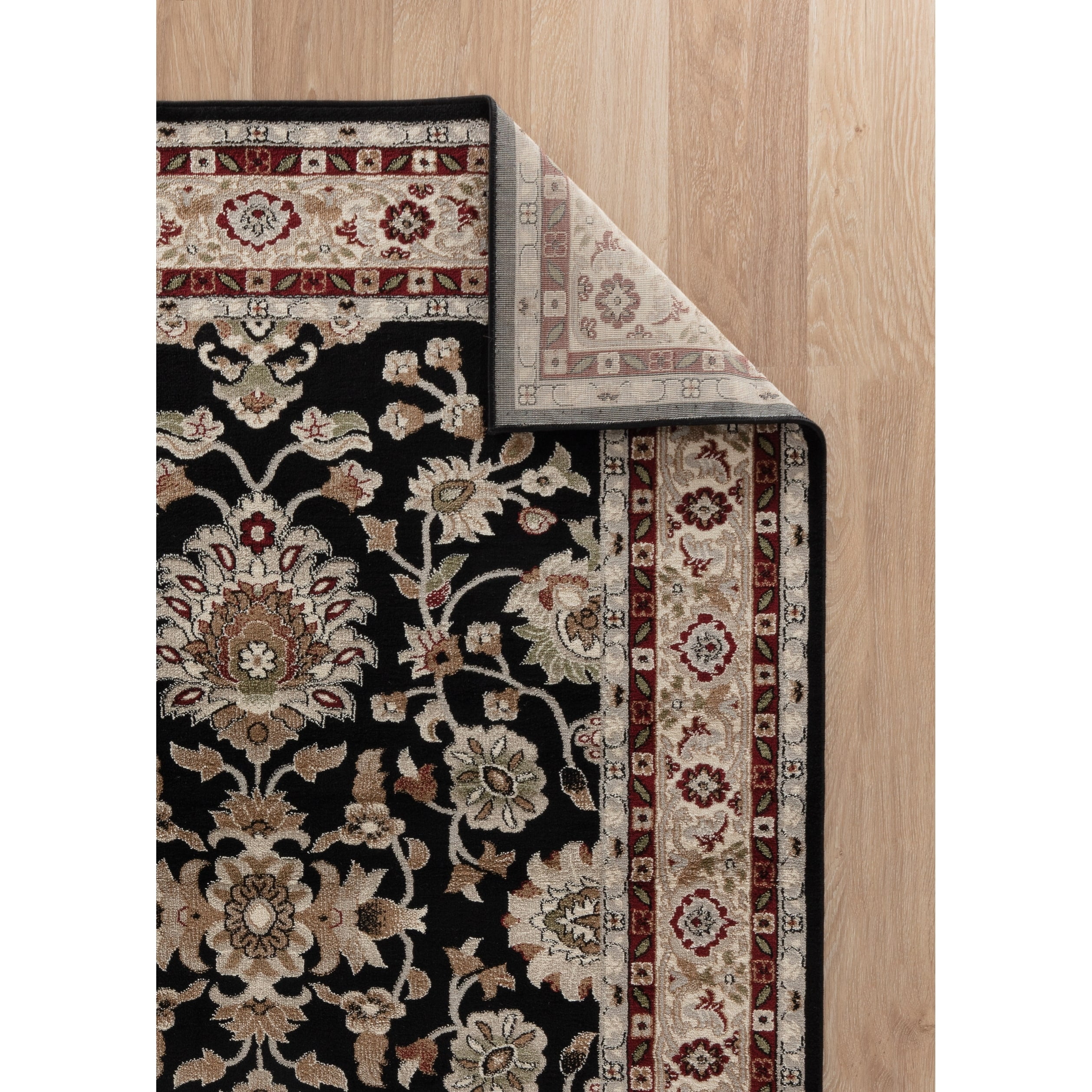 Polyprop Traditional Rug MDA Home Hollywood Black/Red Traditional Polypropylene Area Rug - 2'1 ...