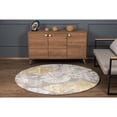 thumbnail image 1 of MDA Home London Cream/ Grey Botanical Area Rug - 5'3 x 5'3 Round, 1 of 3