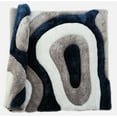 thumbnail image 1 of MDA Home Mateos Shag Abstract White/Gray/Navy Polyester Area Rug - 4' x 6', 1 of 4