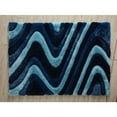 thumbnail image 1 of MDA Home Mateos Shag Blue Swirl Polyester Area Rug - 8' x 10', 1 of 3