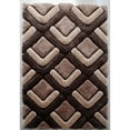 thumbnail image 1 of MDA Home Mateos Shag Brown/Cream Geometric Polyester Area Rug - 3'5" x 5'5", 1 of 5