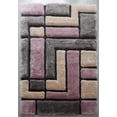thumbnail image 1 of MDA Home Mateos Shag Gray/Pink Geometric Polyester Area Rug - 8' x 10', 1 of 8
