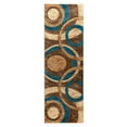 thumbnail image 1 of MDA Home Orelsi Brown/Blue Contemporary Polypropylene Area Rug - 2'8'' X 8'1'', 1 of 5