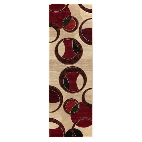 MDA Home Orelsi Cream Contemporary Polypropylene Area Rug - 2'8'' X 8'1''