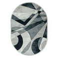 thumbnail image 1 of MDA Home Orelsi Gray/Blue Abstract Polypropylene Area Rug - 5' x 8' Oval, 1 of 5