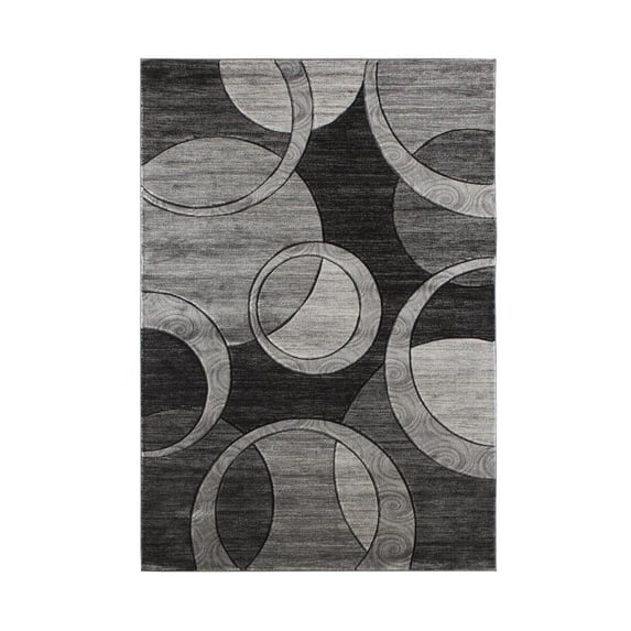 MDA Home Orelsi Gray Contemporary Polypropylene Area Rug - 3'9" x 5'9"