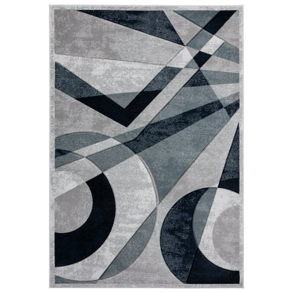 MDA Home Orelsi Gray Contemporary Polypropylene Area Rug - 5'2" x 7'5"