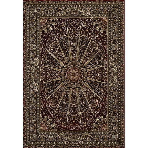 MDA Home Persian Red Traditional Polypropylene Area Rug - 2'1" x 3'3"