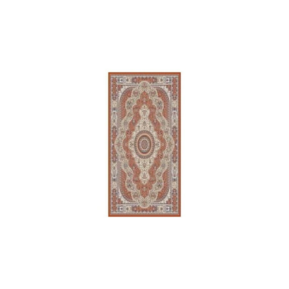 MDA Home Prime Orange/Multi-Color Polyester Area Rug - 9'6" x 13'10"