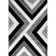 thumbnail image 1 of MDA Home Santorini Black/Gray Shag Polyester Area Rug - 5' x 7', 1 of 4