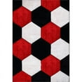 thumbnail image 1 of MDA Home Santorini Black/Red Shag Polyester Area Rug - 5' x 7', 1 of 4