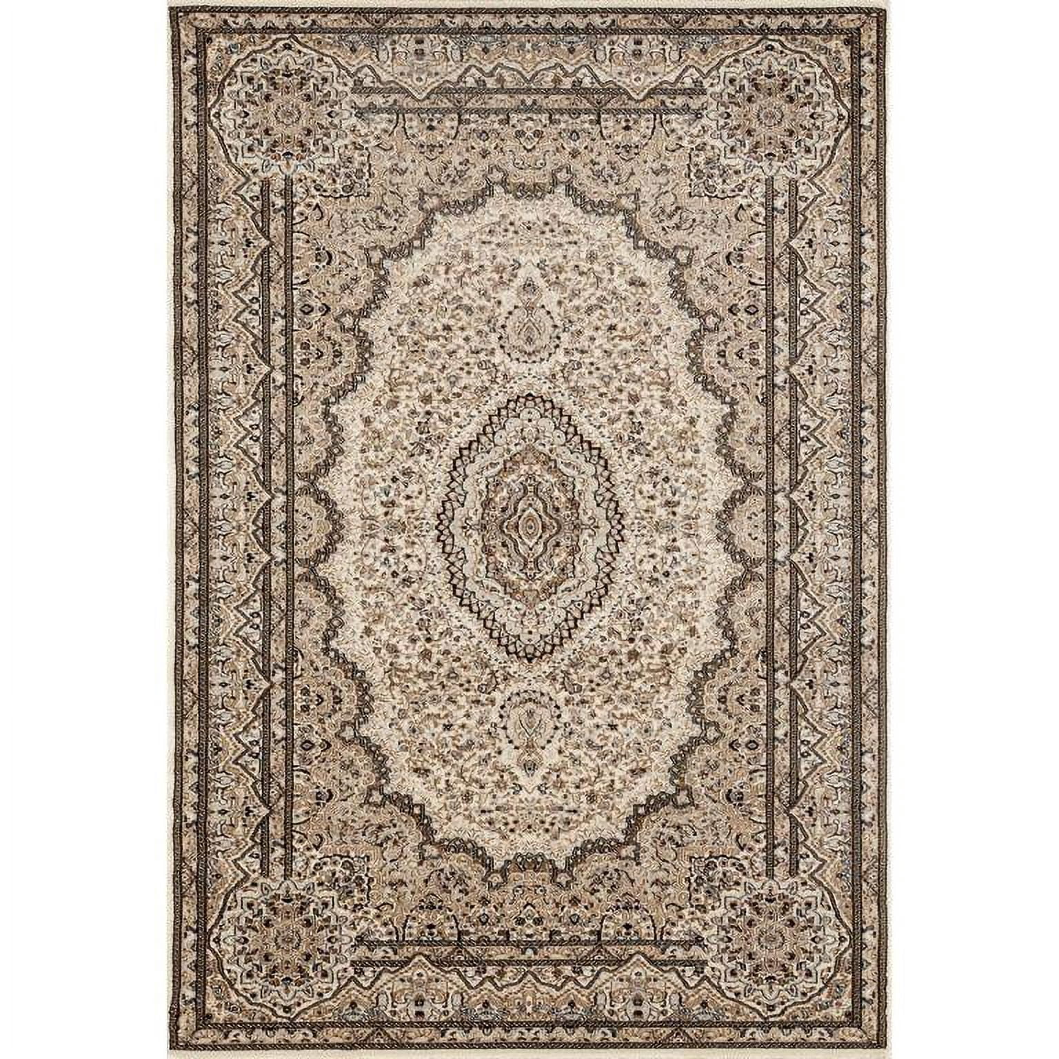 Polyprop Traditional Rug MDA Home Tabriz Cream Traditional Polypropylene Area Rug - 3'9'' x 5'9 ...