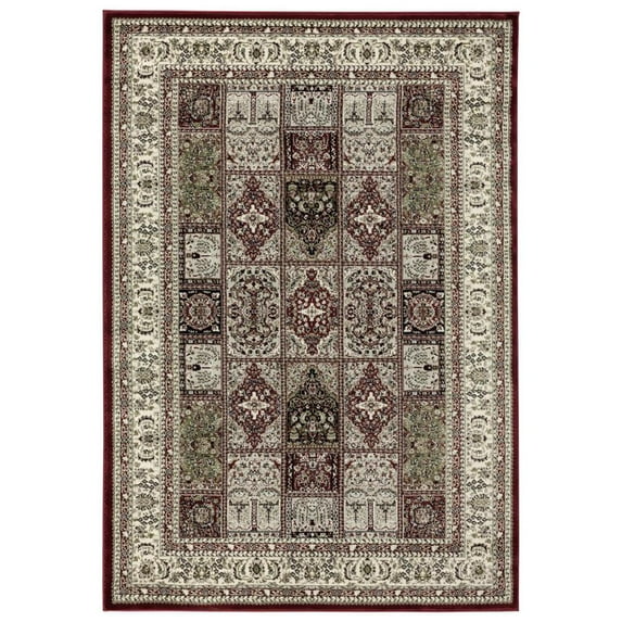 MDA Home Vaso Red Traditional Polypropylene Area Rug - 7'10'' x 10'10''