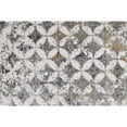 thumbnail image 1 of MDA Home Christian 5'x8' Geometric Fabric Area Rug in Cream/Gray, 1 of 4