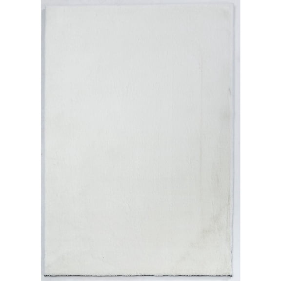 MDA RUGS FAUX RABBIT FUR WHITE RB01 2'4" X 7'6"
