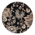 thumbnail image 1 of MDA Home Glamour Black/Cream/Gray Polypropylene Area Rug - 5'2" Round, 1 of 2