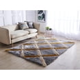 thumbnail image 1 of Mateos Shag Polyester Gray And Gold 8' X 10' Area Rugs MS18810, 1 of 3