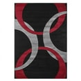 thumbnail image 1 of MDA Home Miglena Black/Red Geometric Polypropylene Area Rug - 5'2" x 7'5", 1 of 4