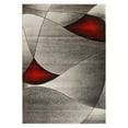 thumbnail image 1 of MDA Home Orelsi Gray/Red Contemporary Polypropylene Area Rug - 5'2" x 7'5", 1 of 4