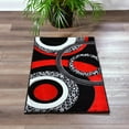 thumbnail image 1 of MDA Home Orelsi Black/Red Contemporary Polypropylene Area Rug - 5'2" x 7'5", 1 of 5
