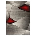 thumbnail image 1 of MDA Home Orelsi Gray/Red Contemporary Polypropylene Area Rug - 2'1" x 3'3", 1 of 4