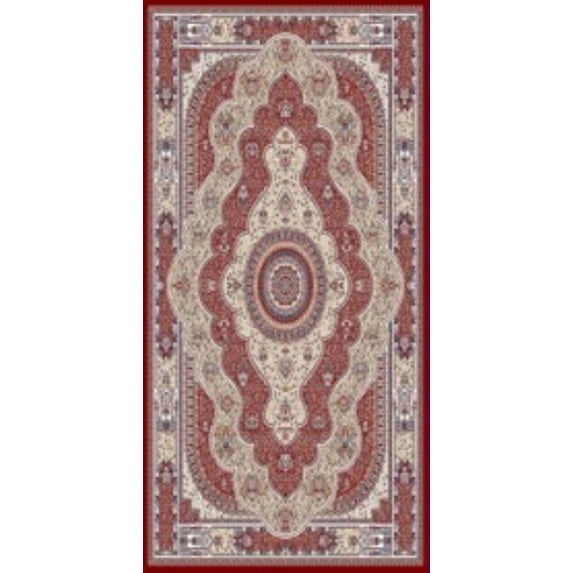 MDA Home Prime Red/Multi-Color Polyester Area Rug - 6'9" x 9'6"