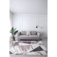 thumbnail image 1 of MDA Rug Imports Retro Shag Collection Geometric Abstract Area Rug Beige/Grey 2'3'' X 8' 8' Runner White, Beige, Grey Rectangle, 1 of 5