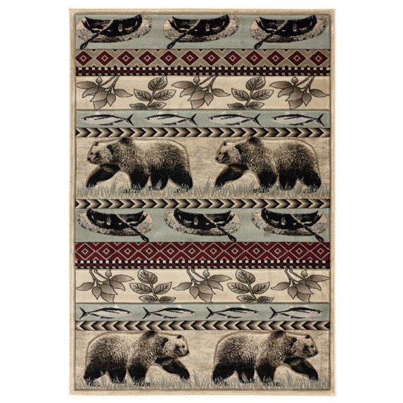 MDA Home Wild Life Multi-color Polypropylene Area Rug - 2'1'' x 3'3''