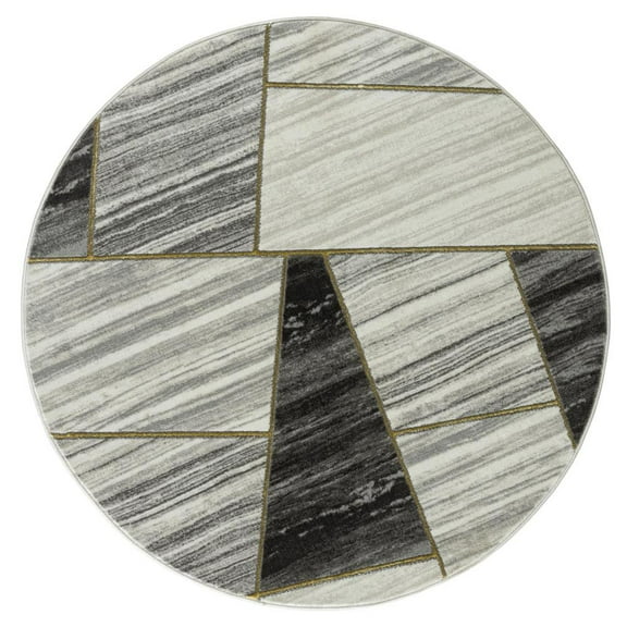 MDA RUGS BROOKLYN  L.GREY  BK01 5'2'' X 5'2'' ROUND