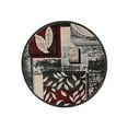 thumbnail image 1 of MDA Home Glamour Gray/Multi-Color Polypropylene Area Rug - 5'2" Round, 1 of 2