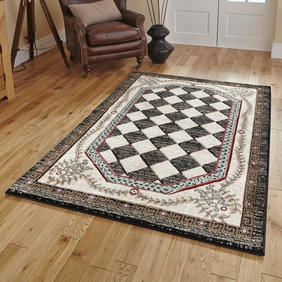MDA Rug Imports Glamour Collection Polypropylene Area Rug Brown/Beige 8'1'' Round 8' Round Round