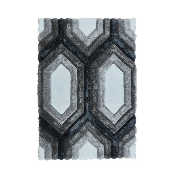 MDA Rug Imports Mateos Collection Grey/White Area Rug 5' X 7' 5' x 8' Accent, Indoor Rectangle