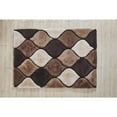 thumbnail image 1 of MDA Rug Imports Mateos Shag Collection Area Rug Brown 3'5'' X 5'5'' Trellis, Geometric 4' x 6' Ivory, Beige Rectangle, 1 of 5