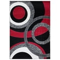 thumbnail image 1 of MDA Rug Imports Orelsi Collection Abstract Area Rug Black/Red 3'9" x 5'9" Geometric,Abstract Stain Resistant 4' x 6' Indoor,Accent Living, 1 of 5