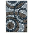 thumbnail image 1 of MDA Home Orelsi Blue/Brown Contemporary Polypropylene Area Rug - 5'2" x 7'5", 1 of 5