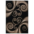 thumbnail image 1 of MDA Home Orelsi Black/Brown Contemporary Polypropylene Area Rug - 6'9" x 9'6", 1 of 6