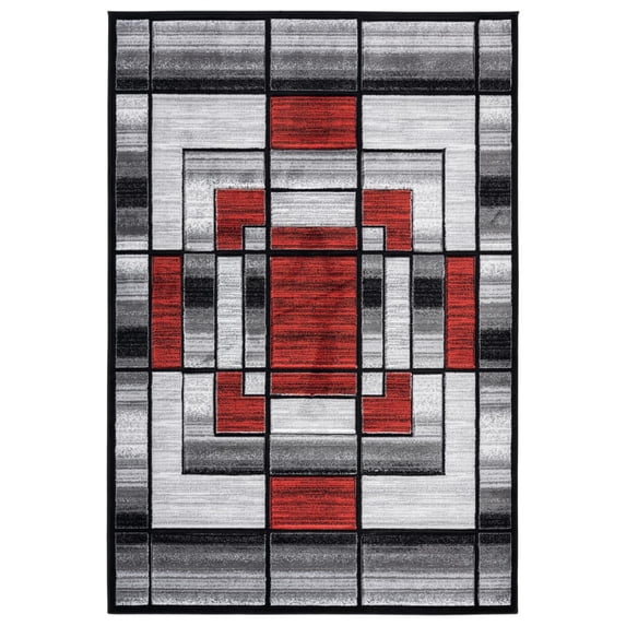 MDA Rug Imports Orelsi Collection Abstract Area Rug Grey/Beige 2'1" x 3'3" Abstract,Border N/A 2' x 3' Indoor,Accent Living Room,Bedroom,Dining Room